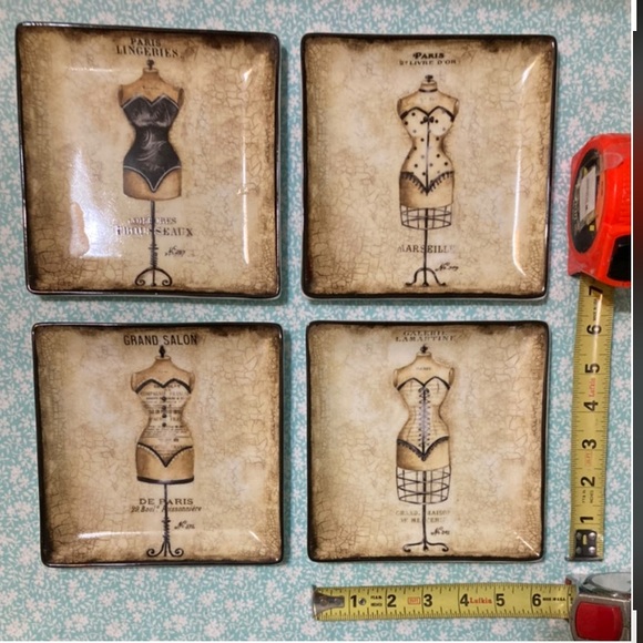 Kimberly Poloson 2004 Dress Forms Porcelain Plates - Set of 4 - Picture 2 of 3